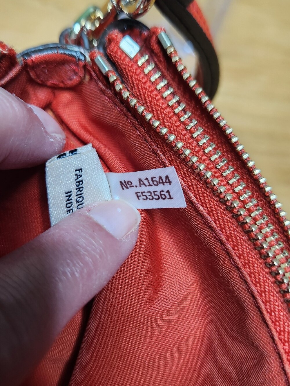 Coach Double Zip Wristlet Red Pebbled Leather EUC - Picture 7 of 12